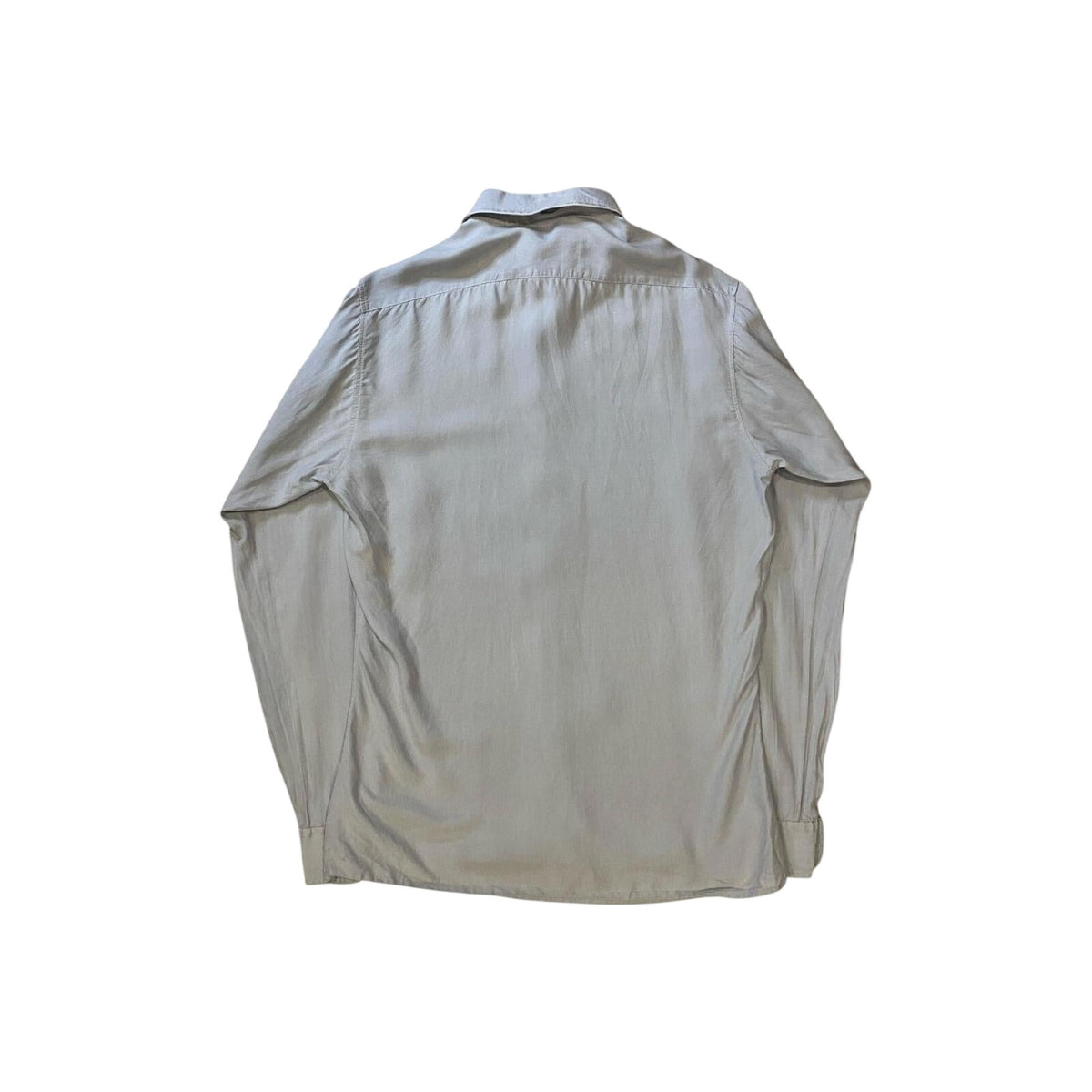 Vintage 80s LG Adams Pure Silk Button Up Grey M