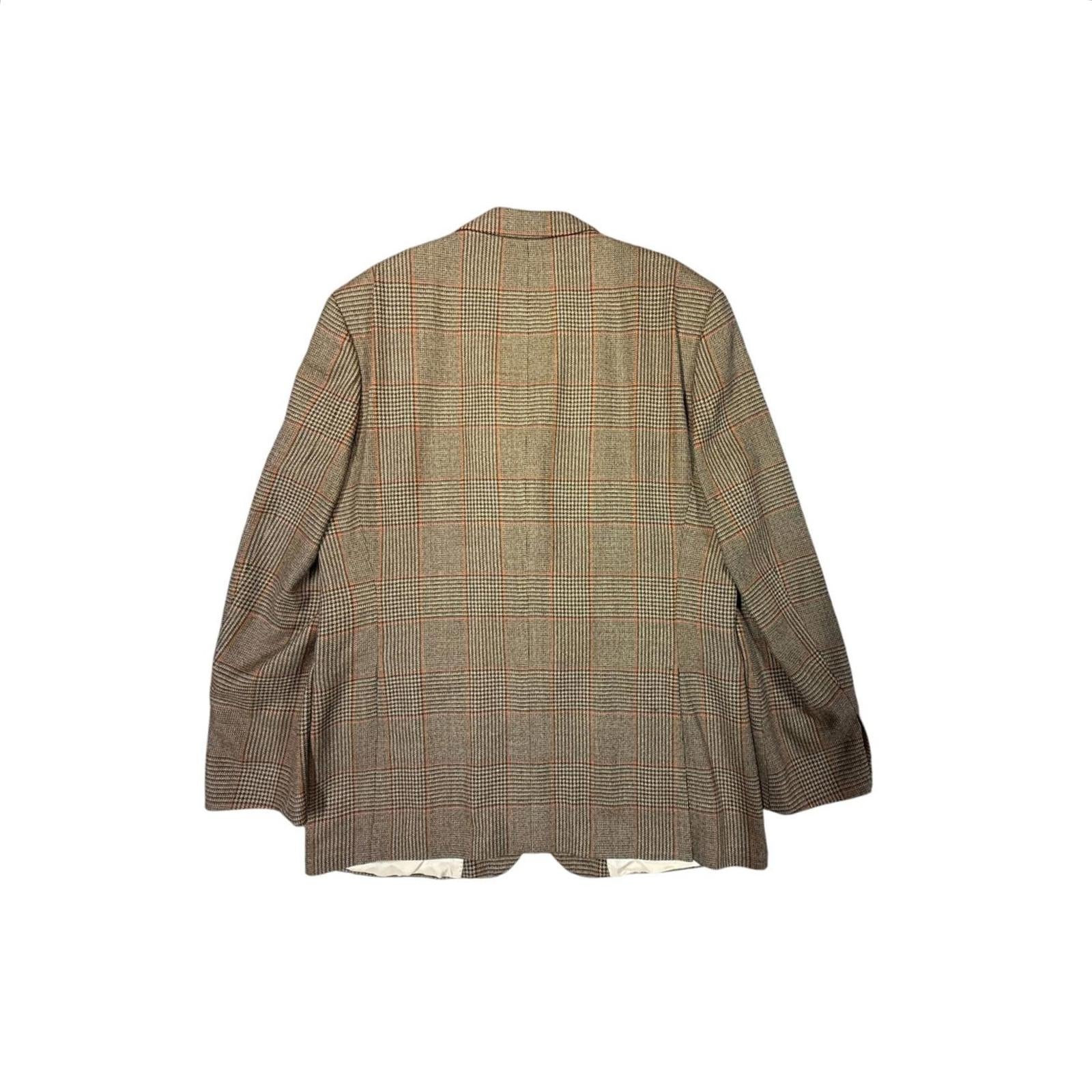 Hugo Boss Blazer Wool Tweed Overcoat Brown L