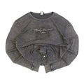 Harley Davidson Y2K Filigree Logo Long Sleeve T Shirt Grey 2XL