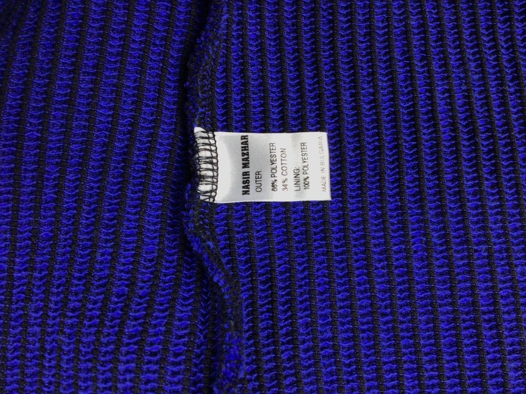 Nasir Mazhar A/W 2016 Men's Two Tone Multi Zip Sweater Blue Size L