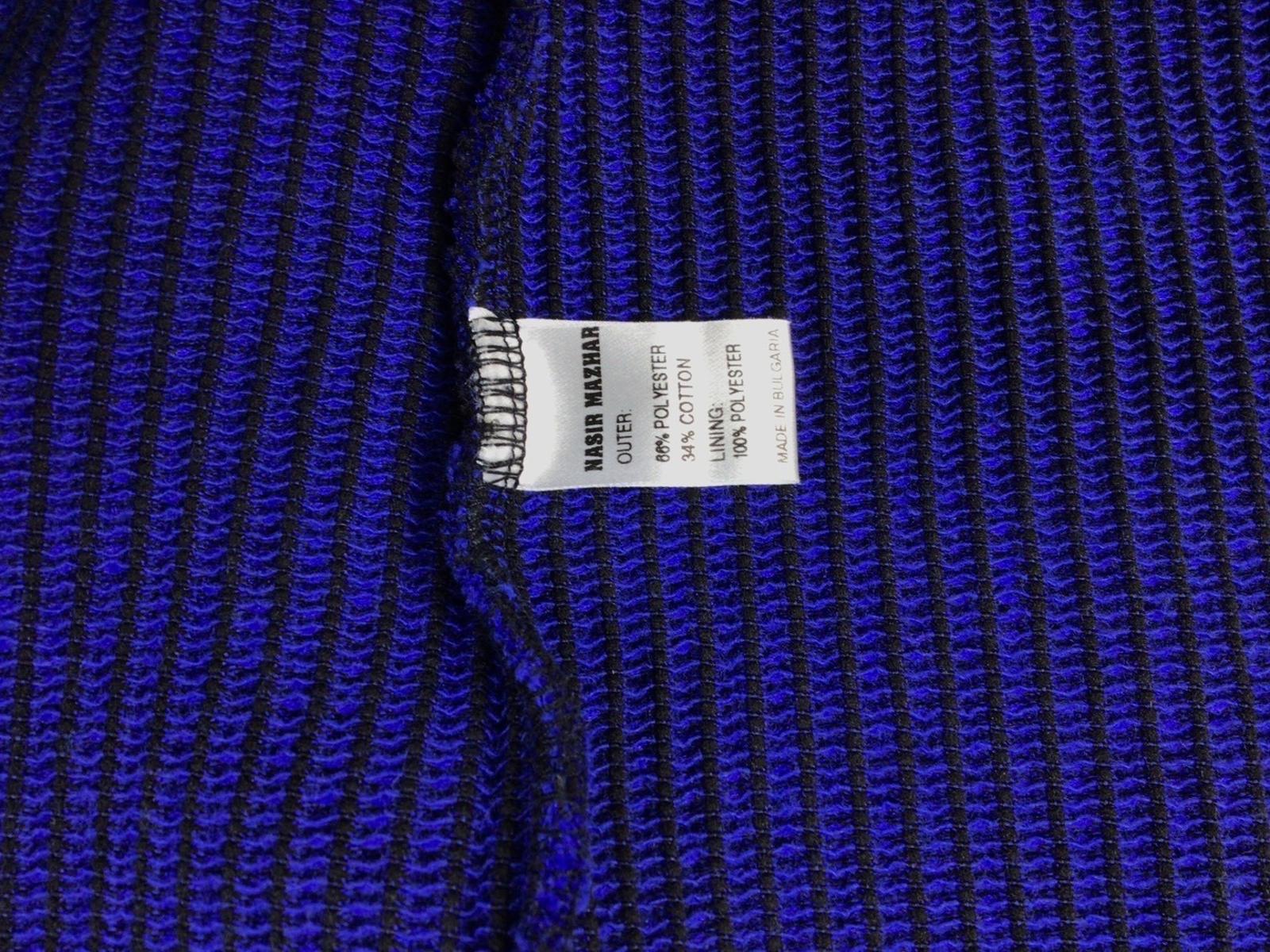 Nasir Mazhar A/W 2016 Men's Two Tone Multi Zip Sweater Blue Size L