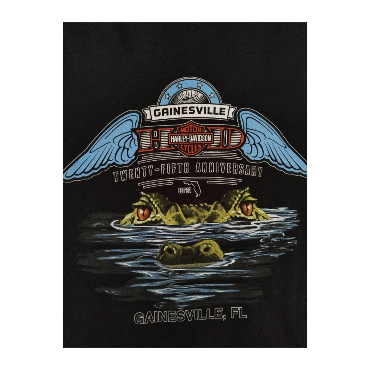 Harley Davidson Women's American Flag Skull Short Sleeve T Shirt Black XL