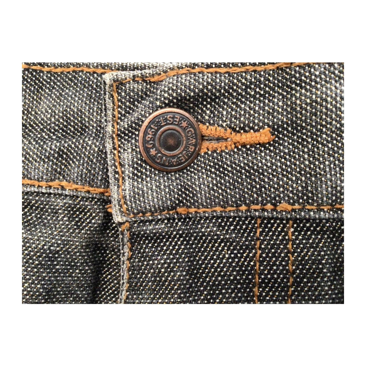 CYGAS Straight Jeans Metallic Cotton Blend Grey Mens W38 L34