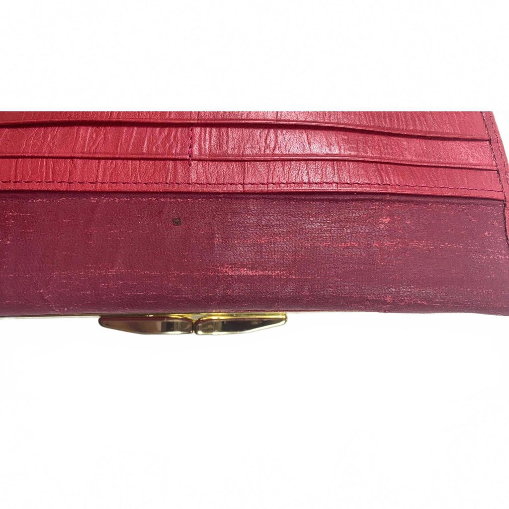 Kansai Yamamoto Femme Classic Vintage Leather Wallet Pink