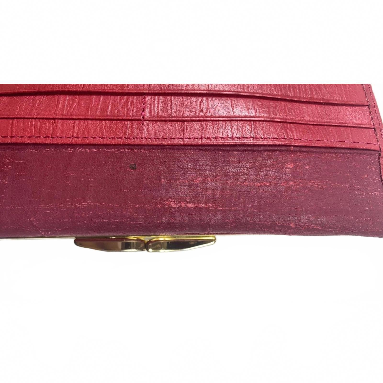 Kansai Yamamoto Femme Classic Vintage Leather Wallet Pink
