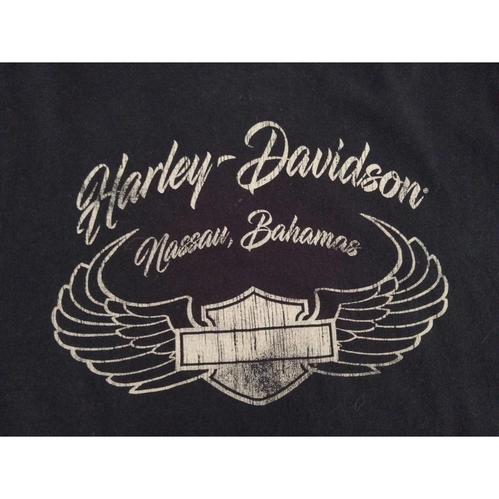 Harley Davidson Women's Tattoo Skull Short Sleeve T Shirt Black XXL