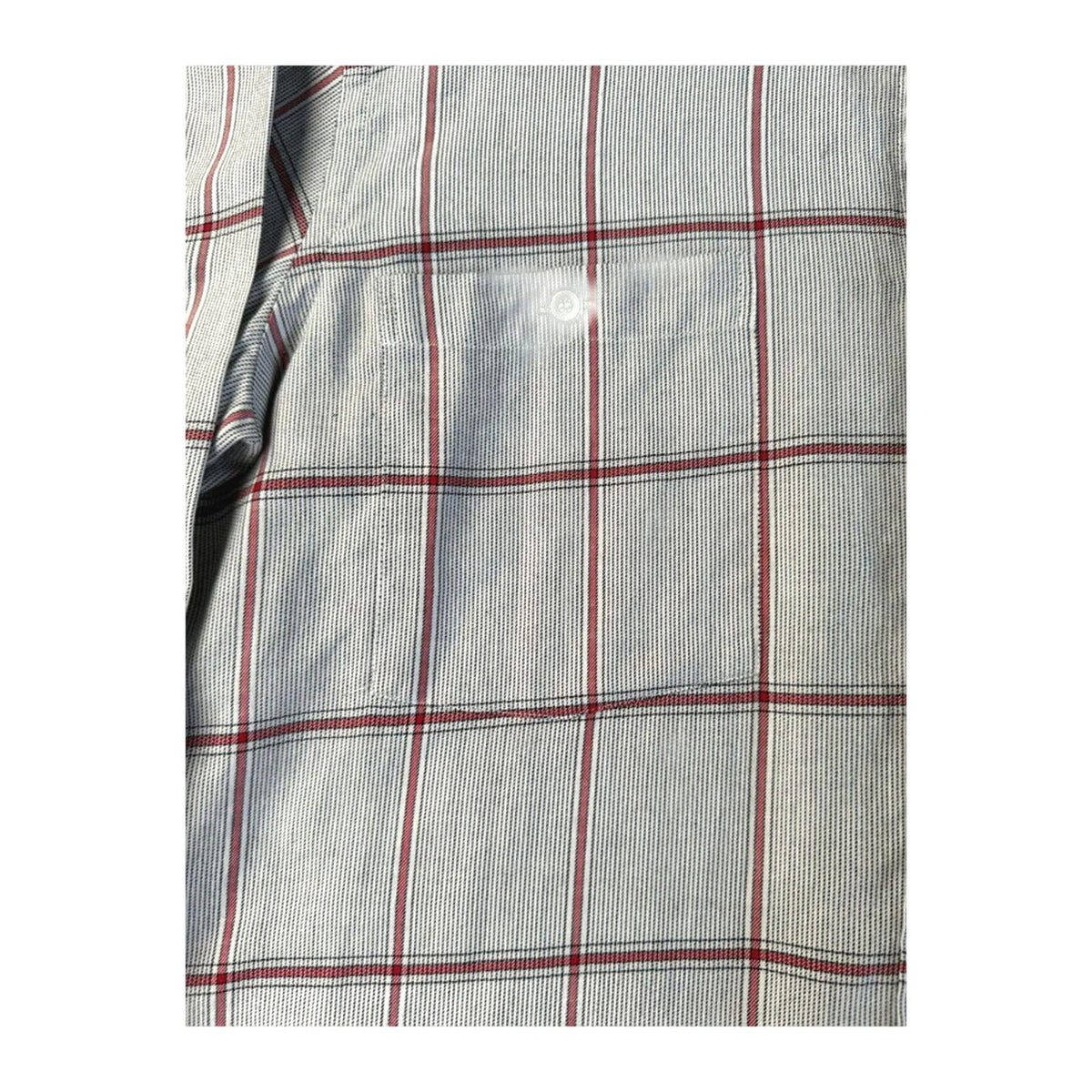 Christian Dior Monsieur Men’s Shirt 1980’s Vintage Pale Grey Red M