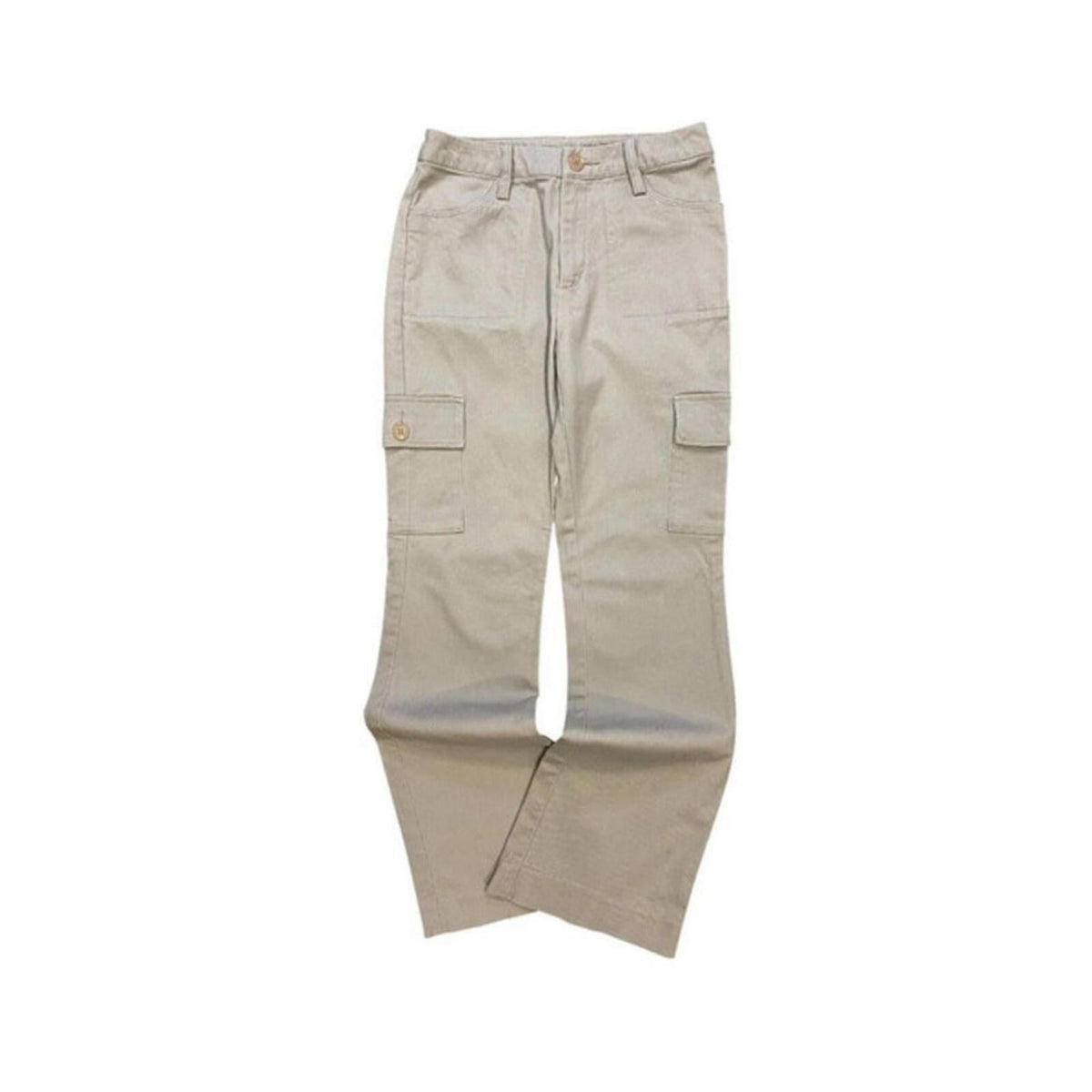 Japanese Vintage Flared Cargo Khaki Pant Beige 4