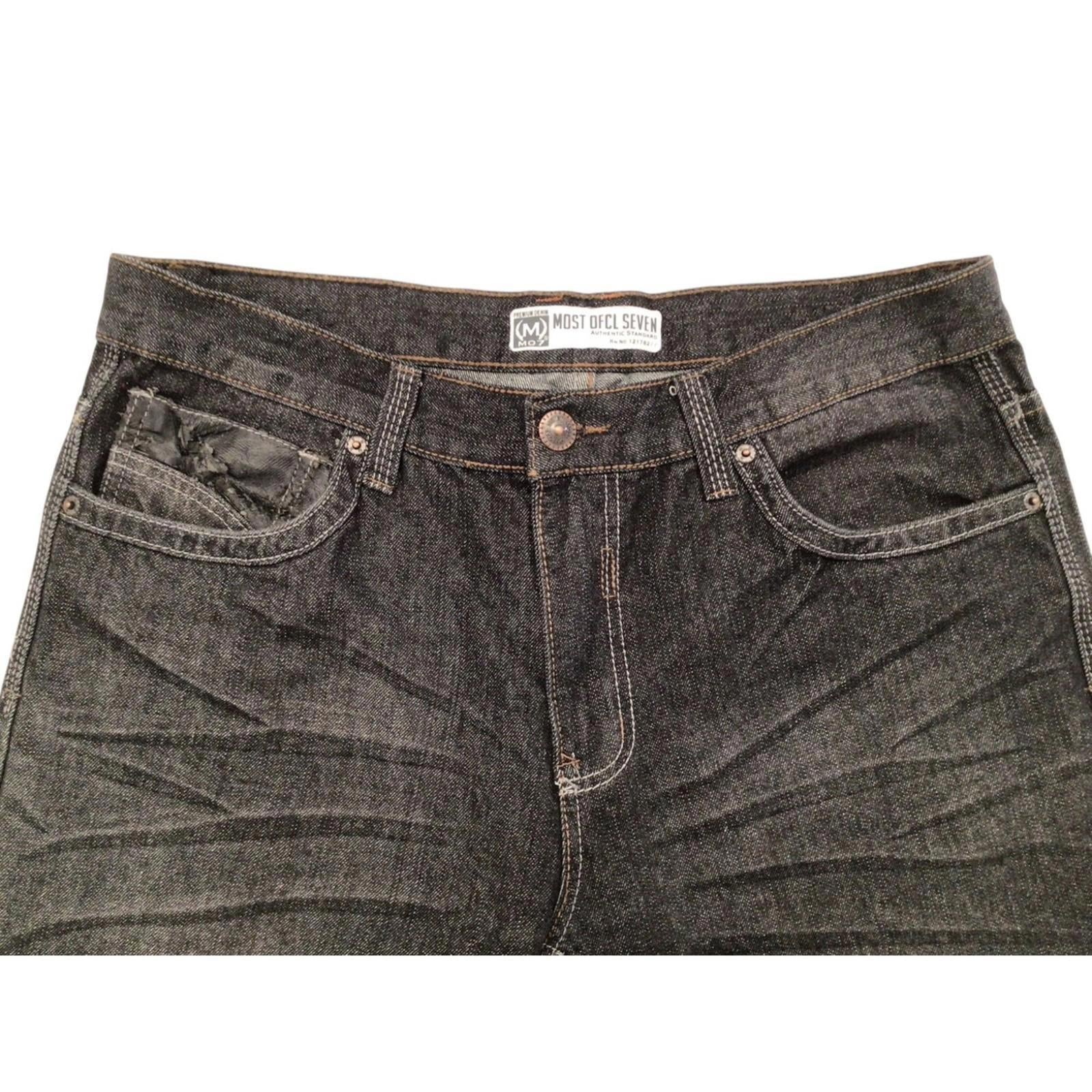 Most OFCL Y2K Men's Straight Leg Denim Jeans Grey W36 L32