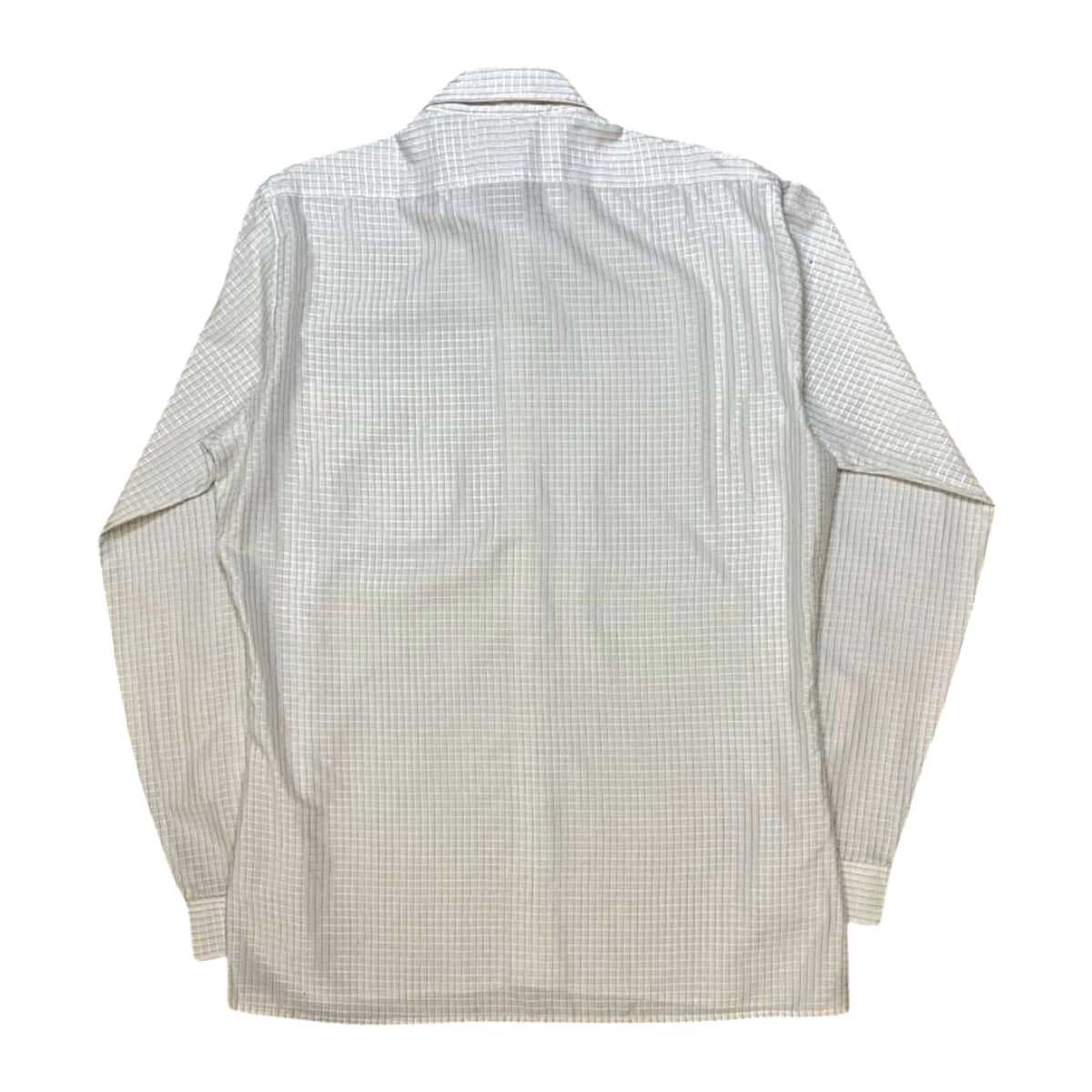 Angelo Santini Vintage Window Plaid Button Up Cream L