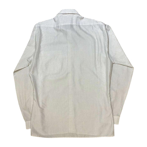 Angelo Santini Vintage Window Plaid Button Up Cream L