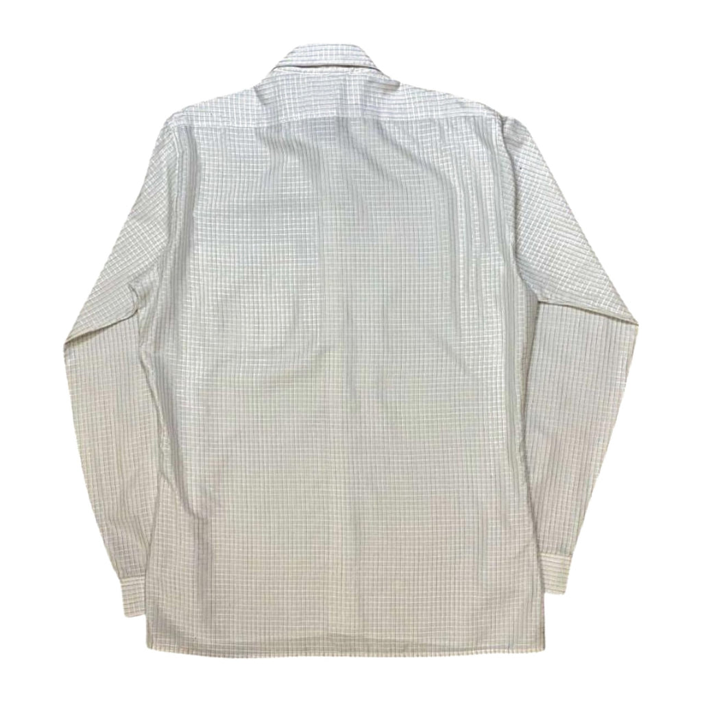 Angelo Santini Vintage Window Plaid Button Up Cream L