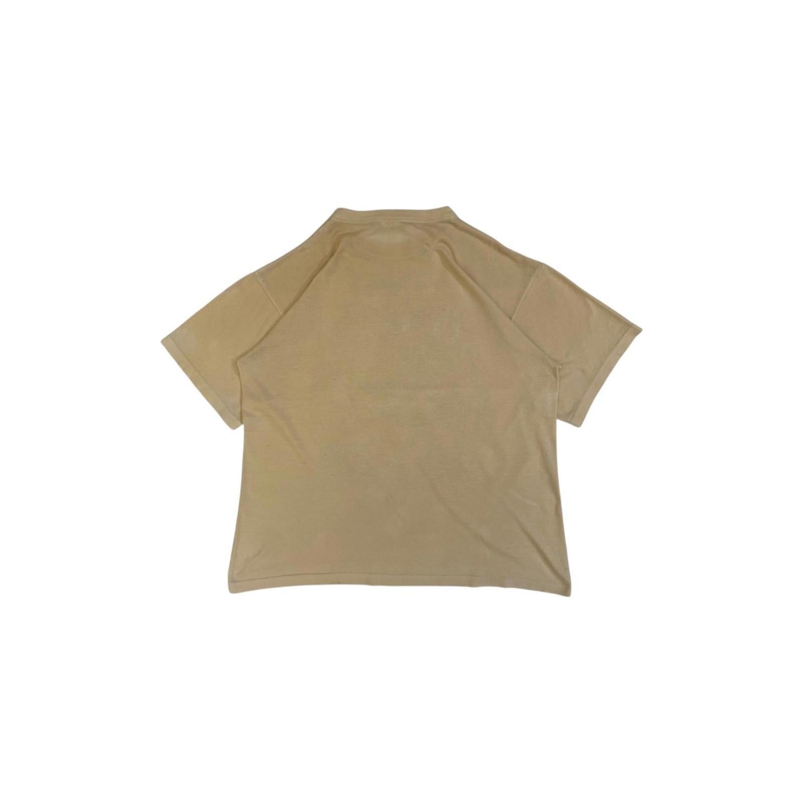 Med Men's Full Pipe 1990's Skateboard Graphic Short Sleeve T Shirt Beige M