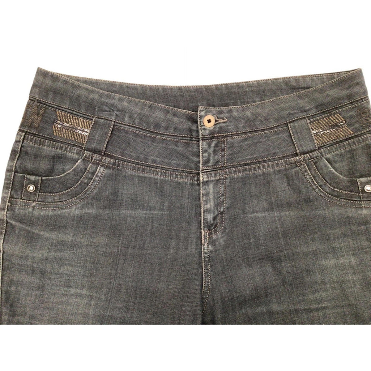 Japanese Vintage Women's Y2K Flared Denim Jeans 14