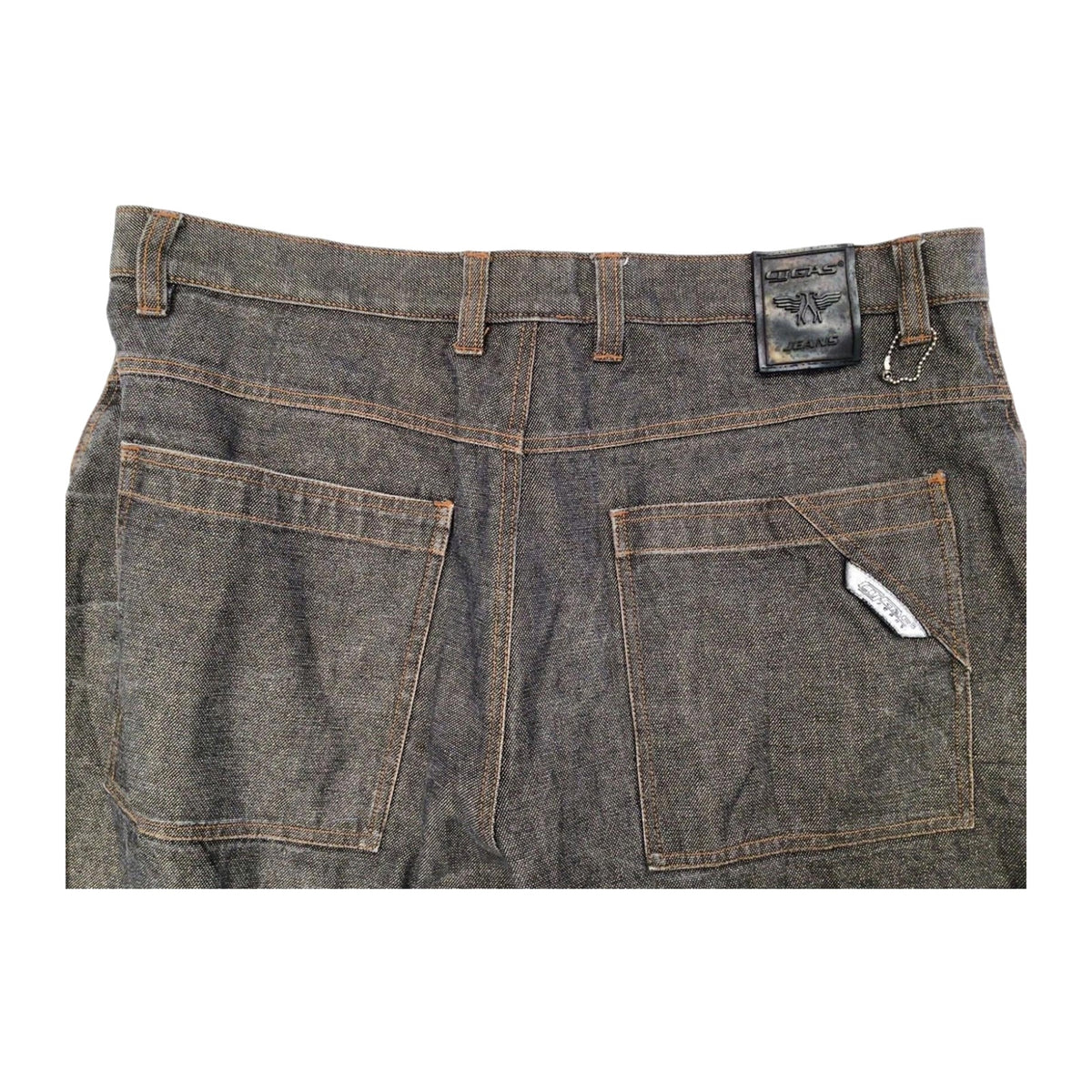 CYGAS Straight Jeans Metallic Cotton Blend Grey Mens W38 L34