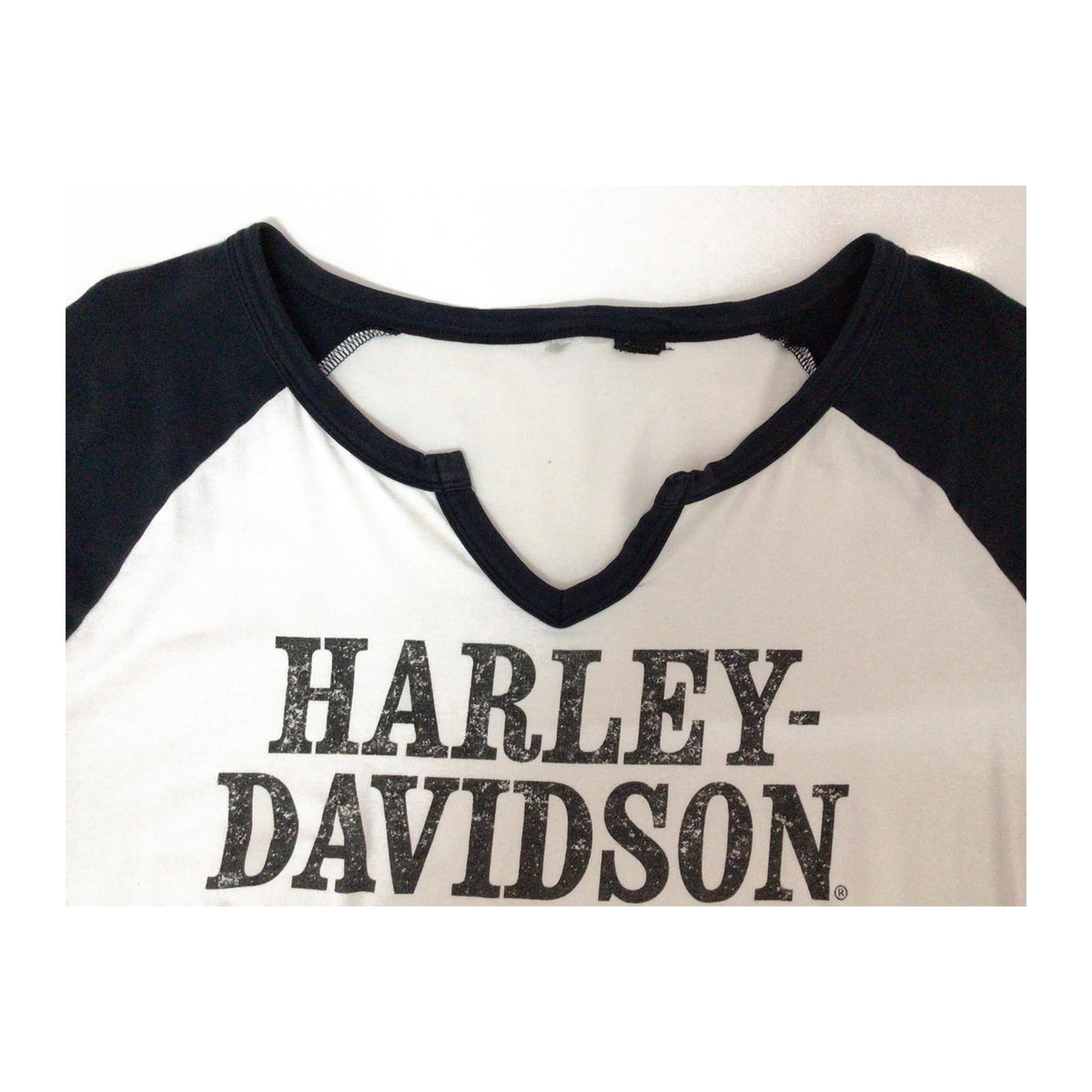 Harley Davidson Women's Baseball Style T Shirt White 2XL