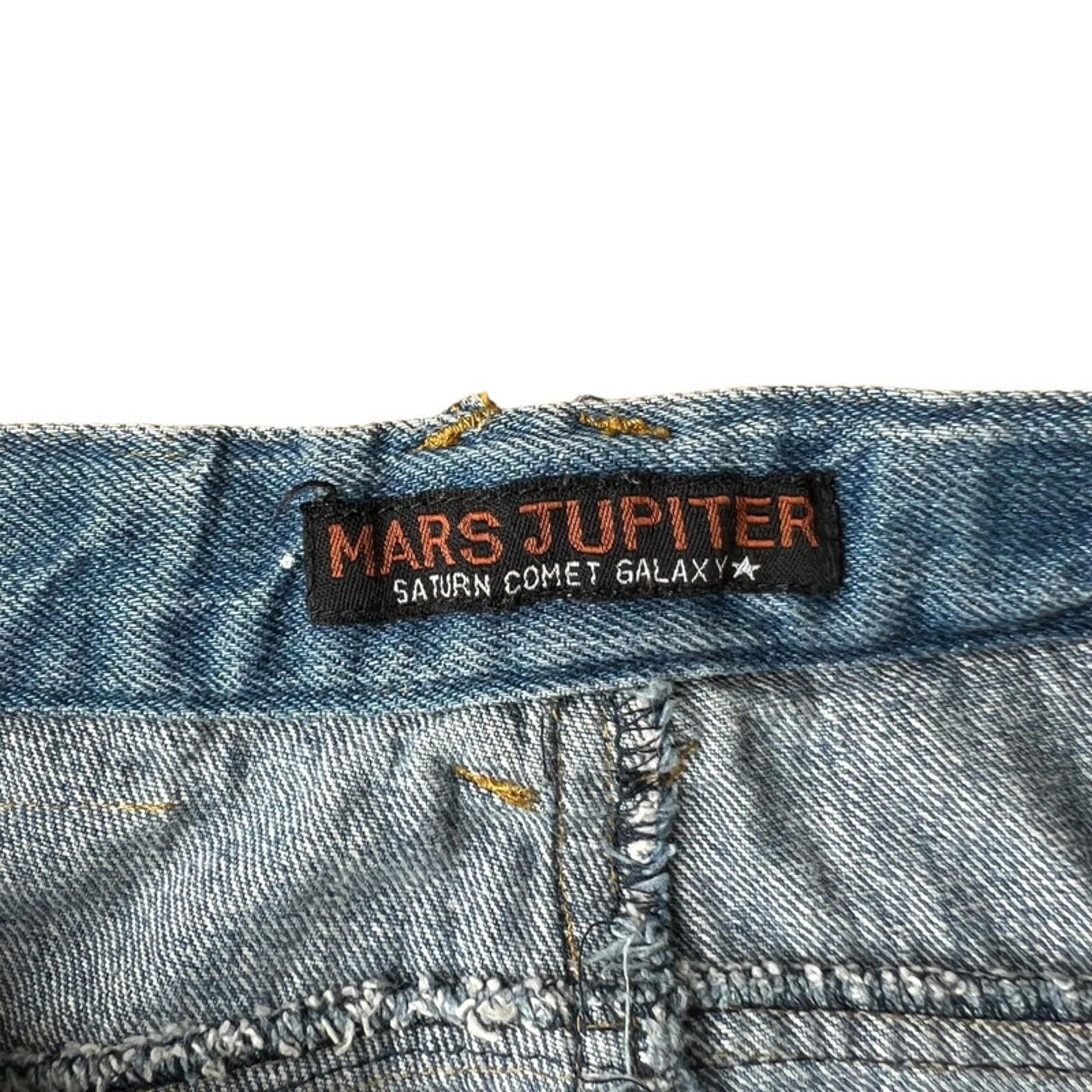 Mars Jupiter Japan Y2K Vintage Women's Skull Patch Denim Shorts 4