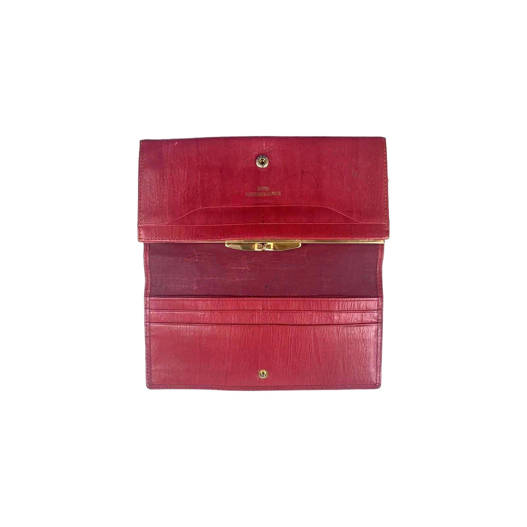 Kansai Yamamoto Femme Classic Vintage Leather Wallet Pink