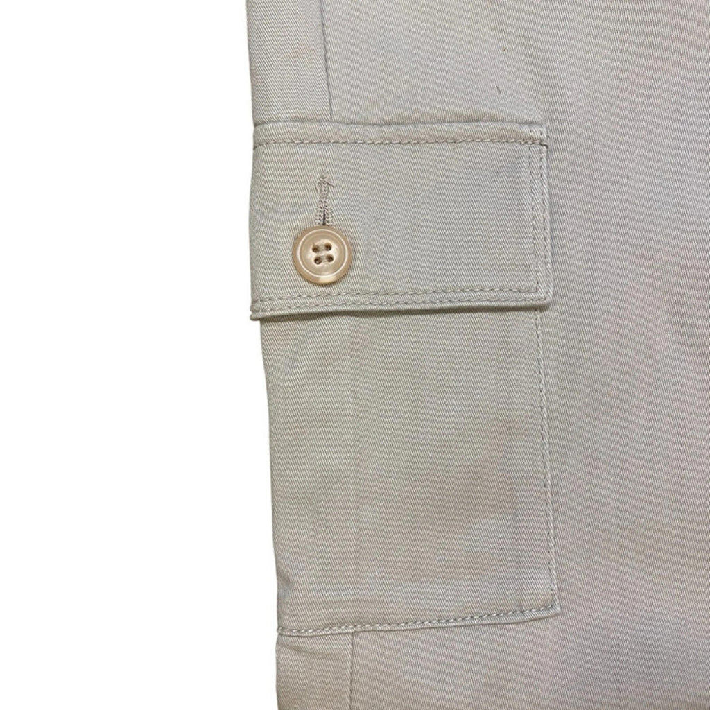 Japanese Vintage Flared Cargo Khaki Pant Beige 4