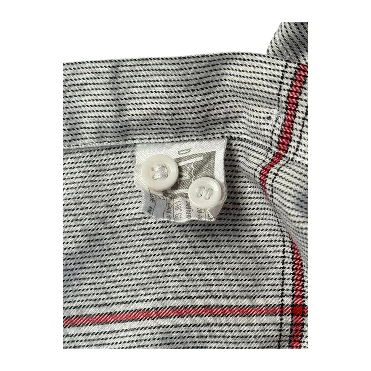 Christian Dior Monsieur Men’s Shirt 1980’s Vintage Pale Grey Red M