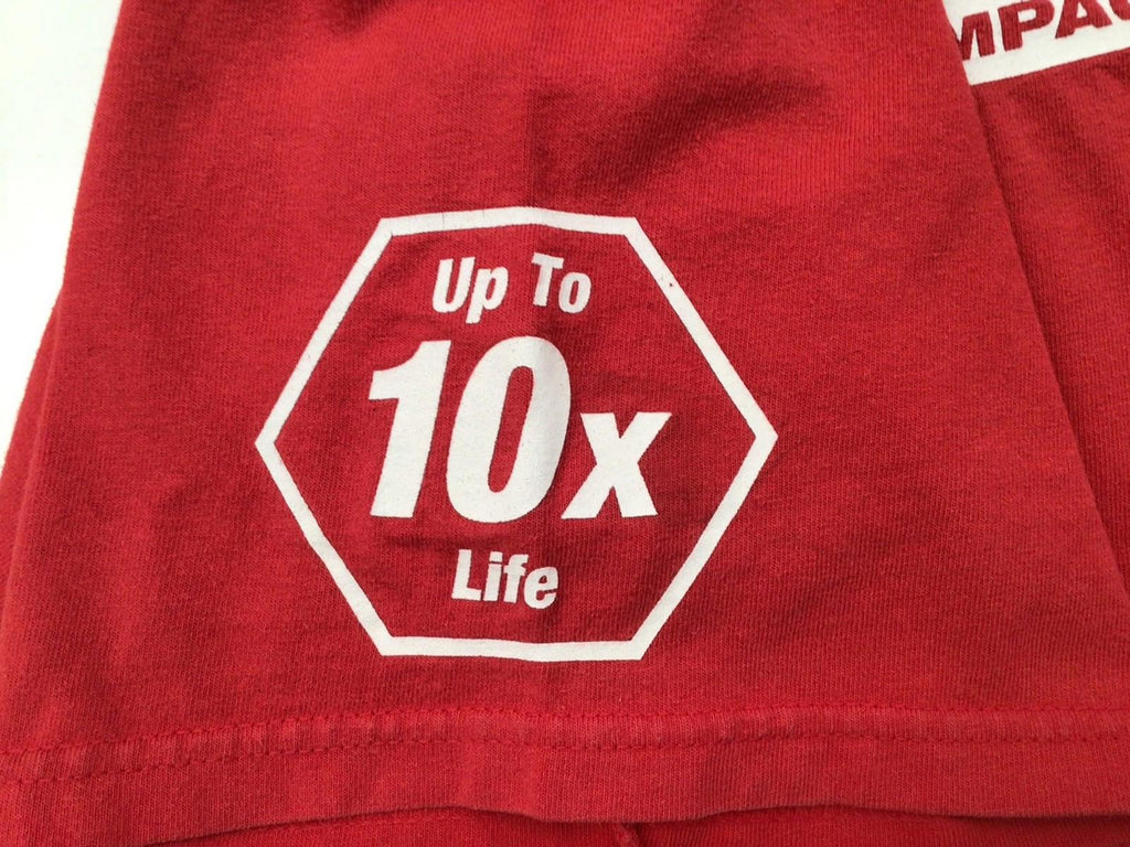 Milwuakee Tools 'My Bit Lasts Longer' Graphic Print Men's Short Sleeve T Shirt Red XL