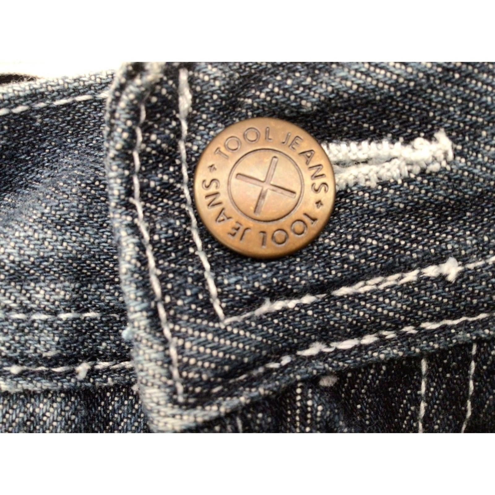 Tool Jeans Y2K Faded Wide Leg Denim Jean W36 L34