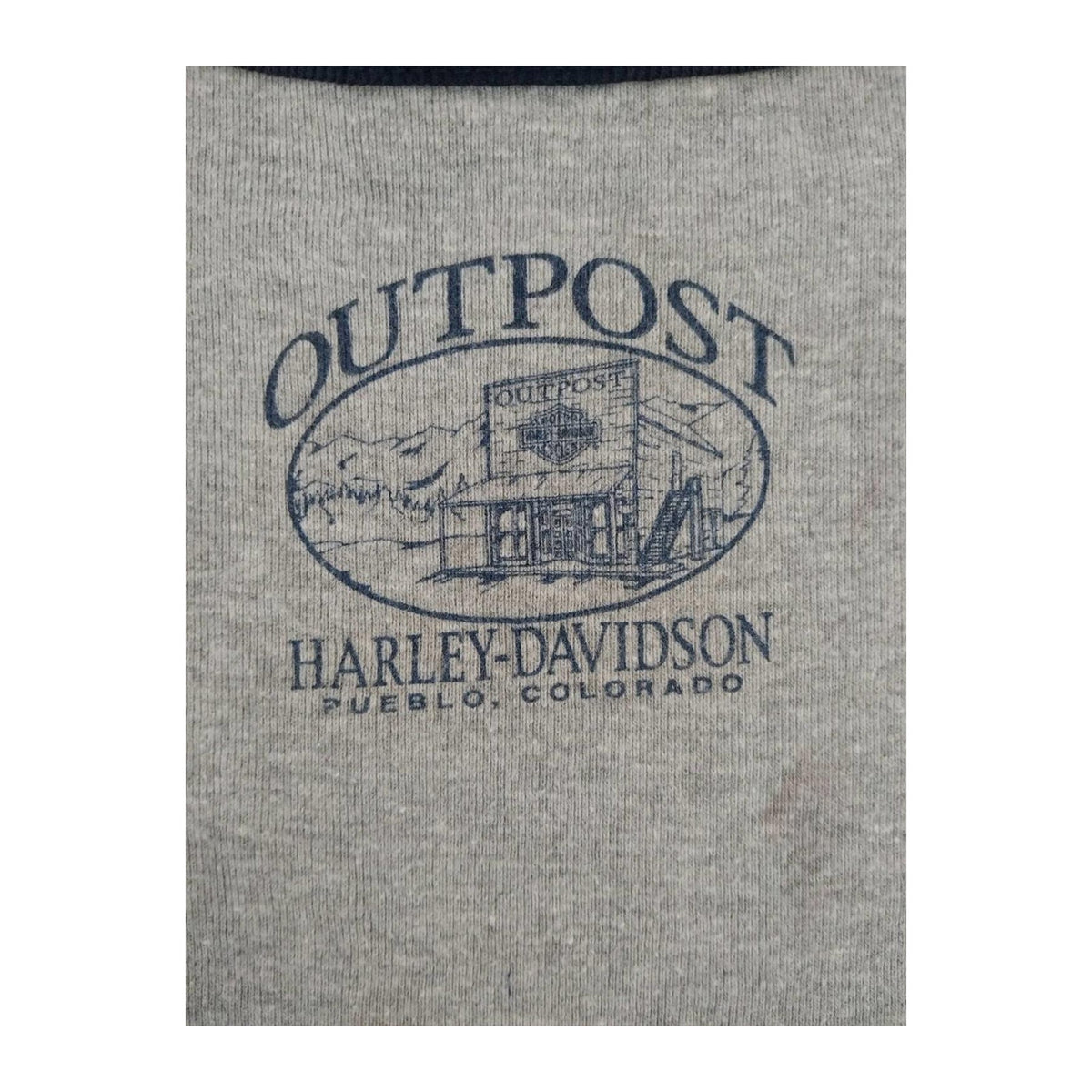 Vintage Harley Davidson Women's Y2K Cybersigil  Baseball T Shirt Grey XL Made USA