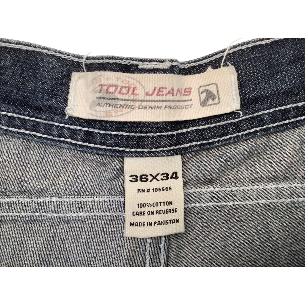 Tool Jeans Y2K Faded Wide Leg Denim Jean W36 L34