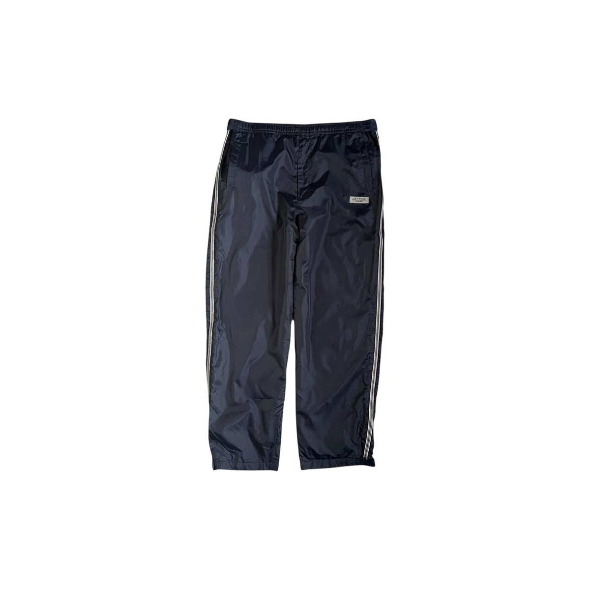 Leyton House Vintage Y2K Korea Fleece Lined Full Zip Track Pants Navy L