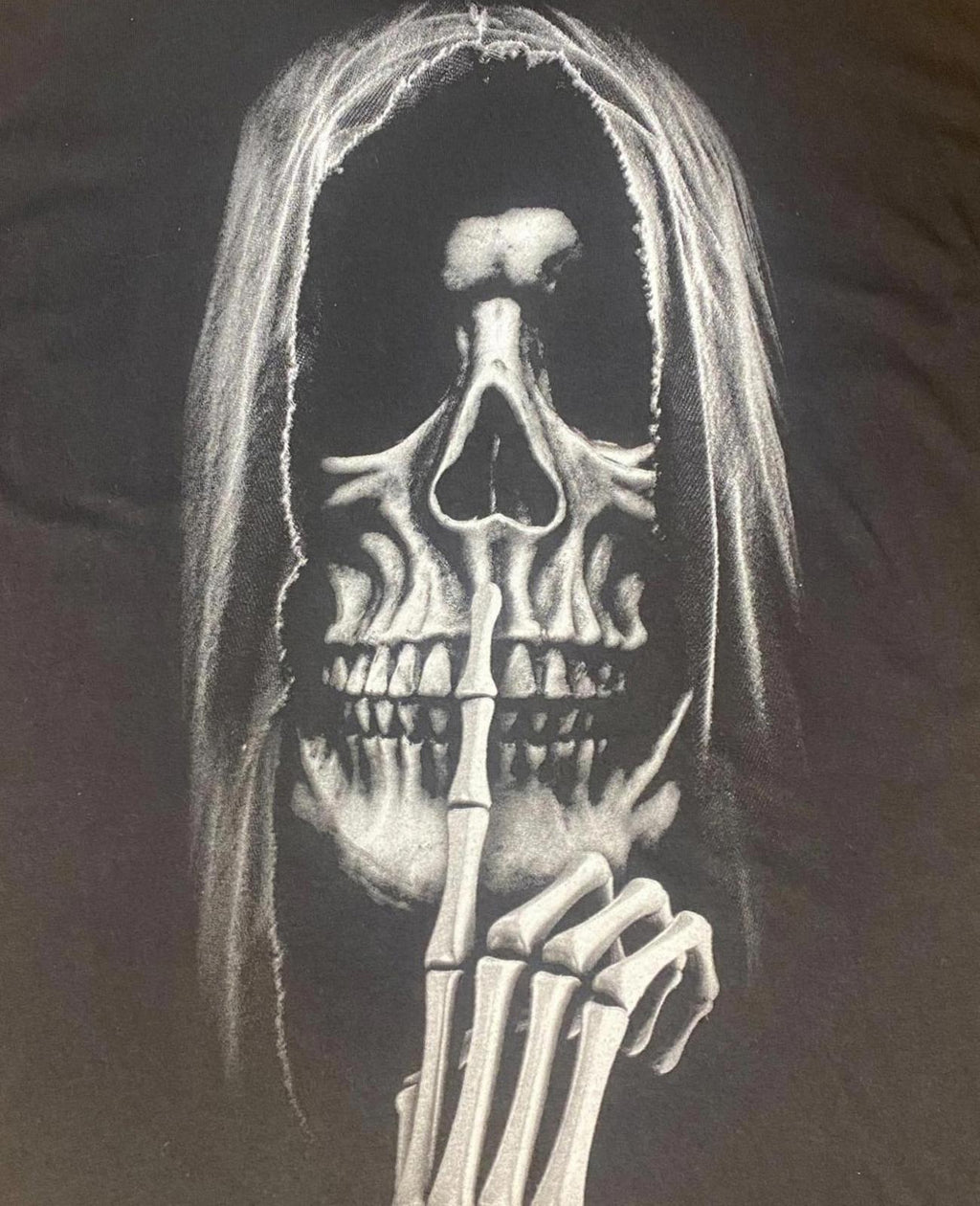 Y2K Spirit Grim Reaper Skull T Shirt Black XL