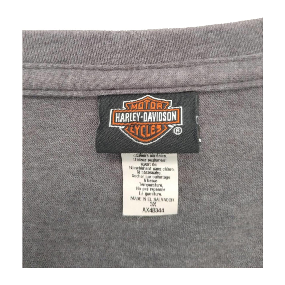 Vintage Harley Davidson Women's Y2K Filigree Cross Short Sleeve T Shirt Grey 3XL