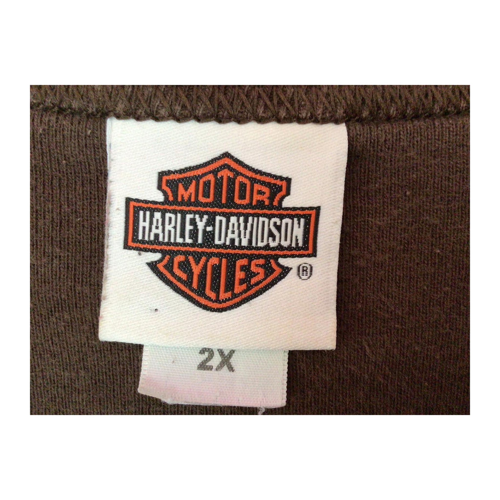 Harley Davidson Logo Short Sleeve T Shirt Brown 2XL