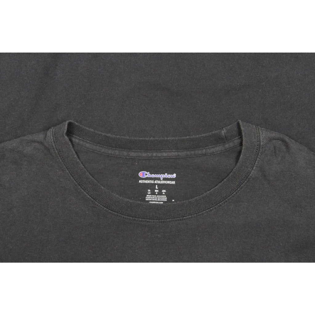 Vintage Champion Long Sleeve T Shirt Black L