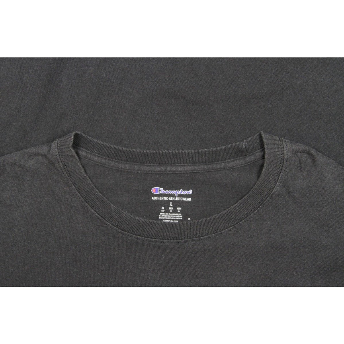 Vintage Champion Long Sleeve T Shirt Black L