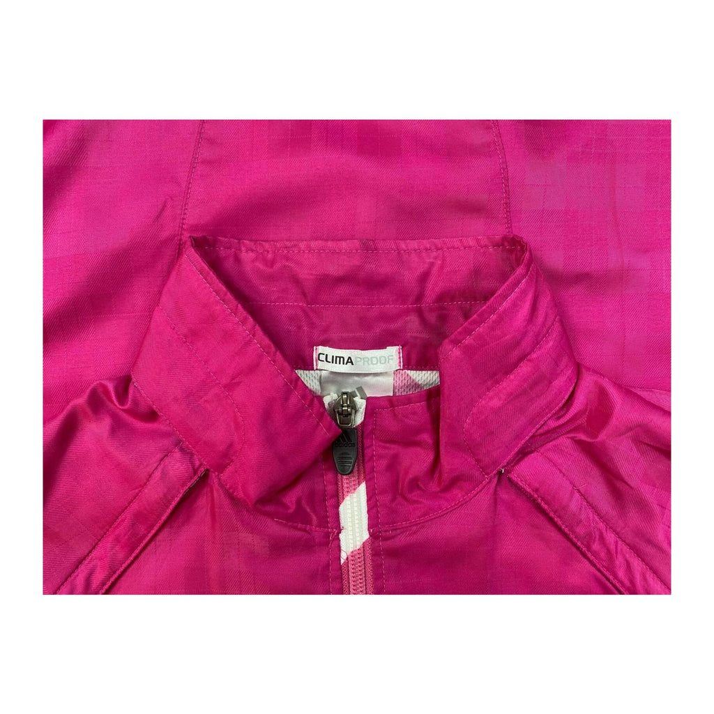 Vintage Adidas Women's ClimaProof Soft Shell Athletic Running Windbreaker Pink M