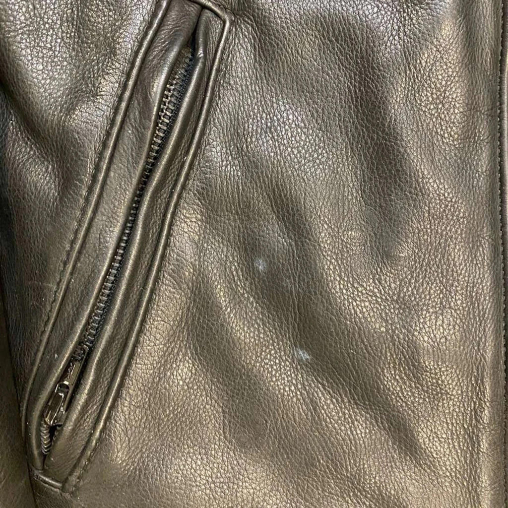 HOT Leathers Leather Biker Jacket Made in USA 1980’s Vintage M
