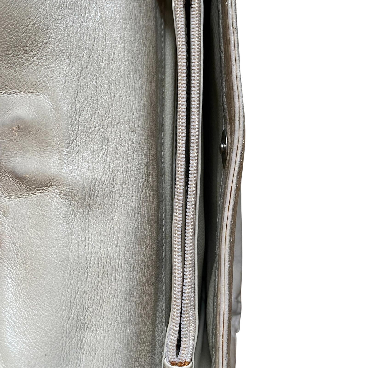 Japanese 90s Vintage Leather Shoulder Bag Beige