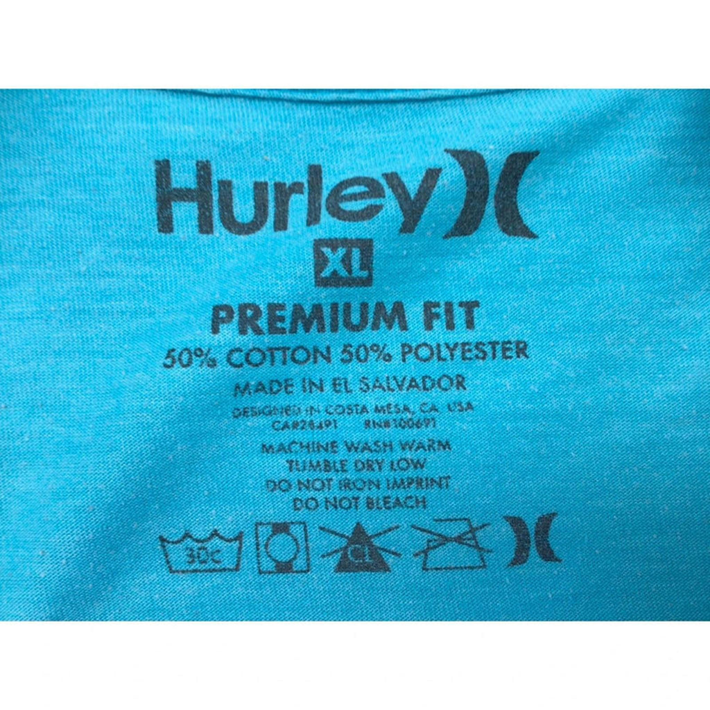 Hurley 00s Surf Short Sleeve T Shirt Blue XL