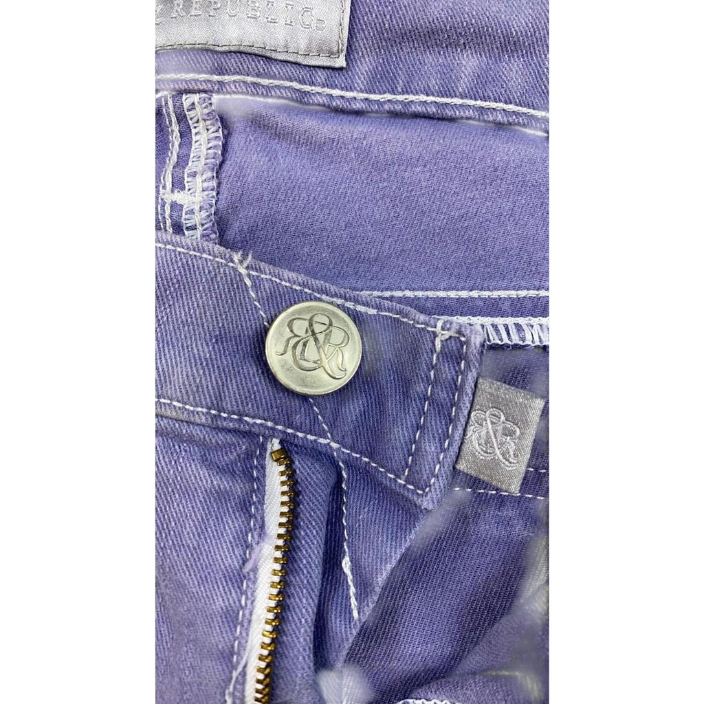 Rock & Republic Women's Edie Micro Flare Denim Lavender Y2K Vintage UK10