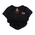 Harley Davidson Women's Embroidered Logo Patch Short Sleeve T Shirt Black XL