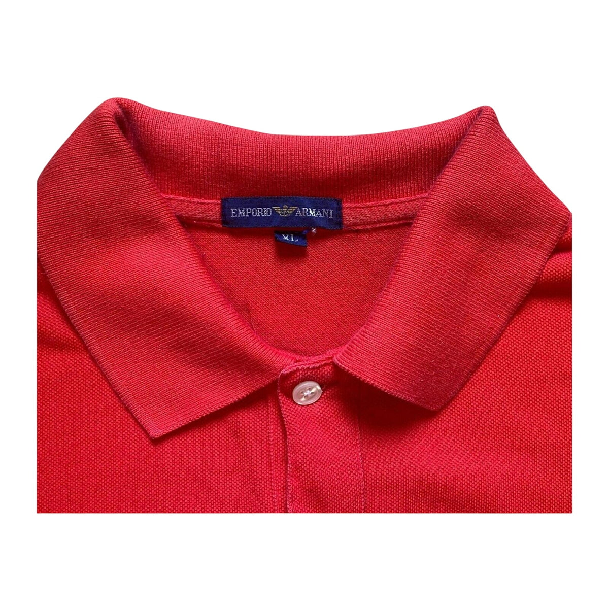 Classics of Emporio Armani Polo Shirt Gold Label Vintage 1980's Red XL