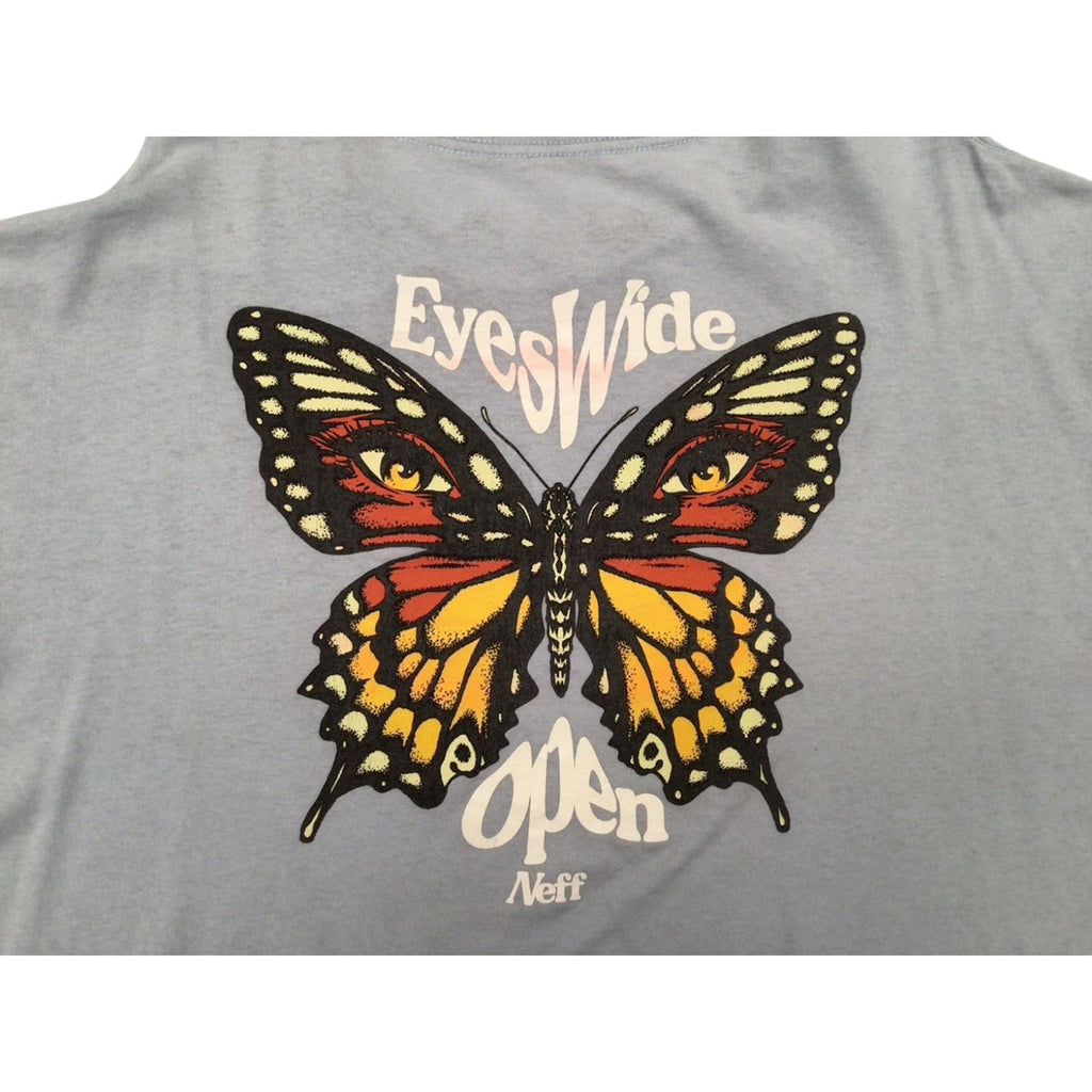 Neff Y2K Butterfly Short Sleeve T Shirt Powder Blue XL
