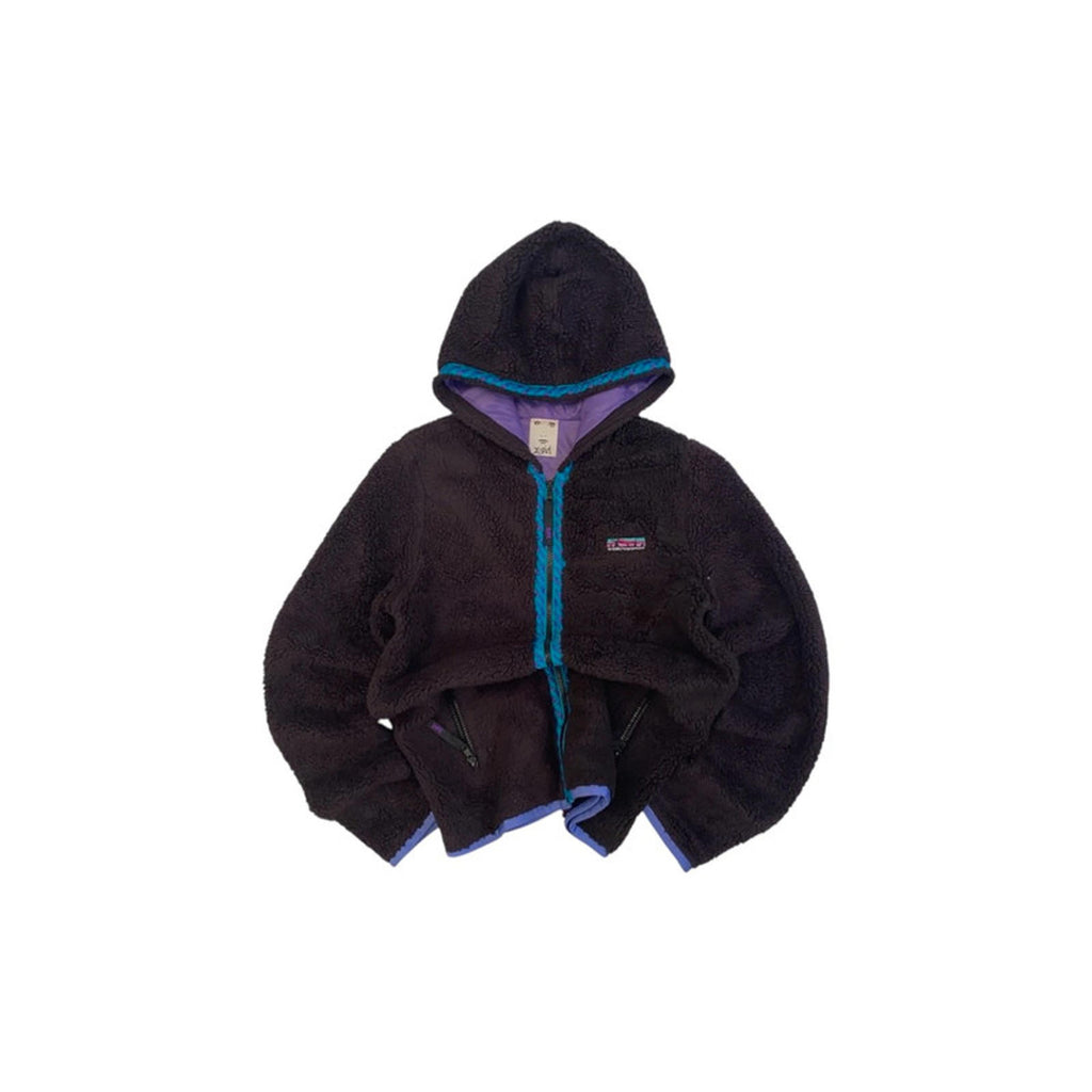 X Girl Equipment Japan Women's Y2K Vintage Full Zip Fleece Hoodie Black M