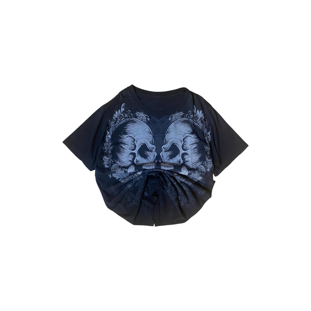 Y2K Skull2SKull Graphic T Shirt Black M