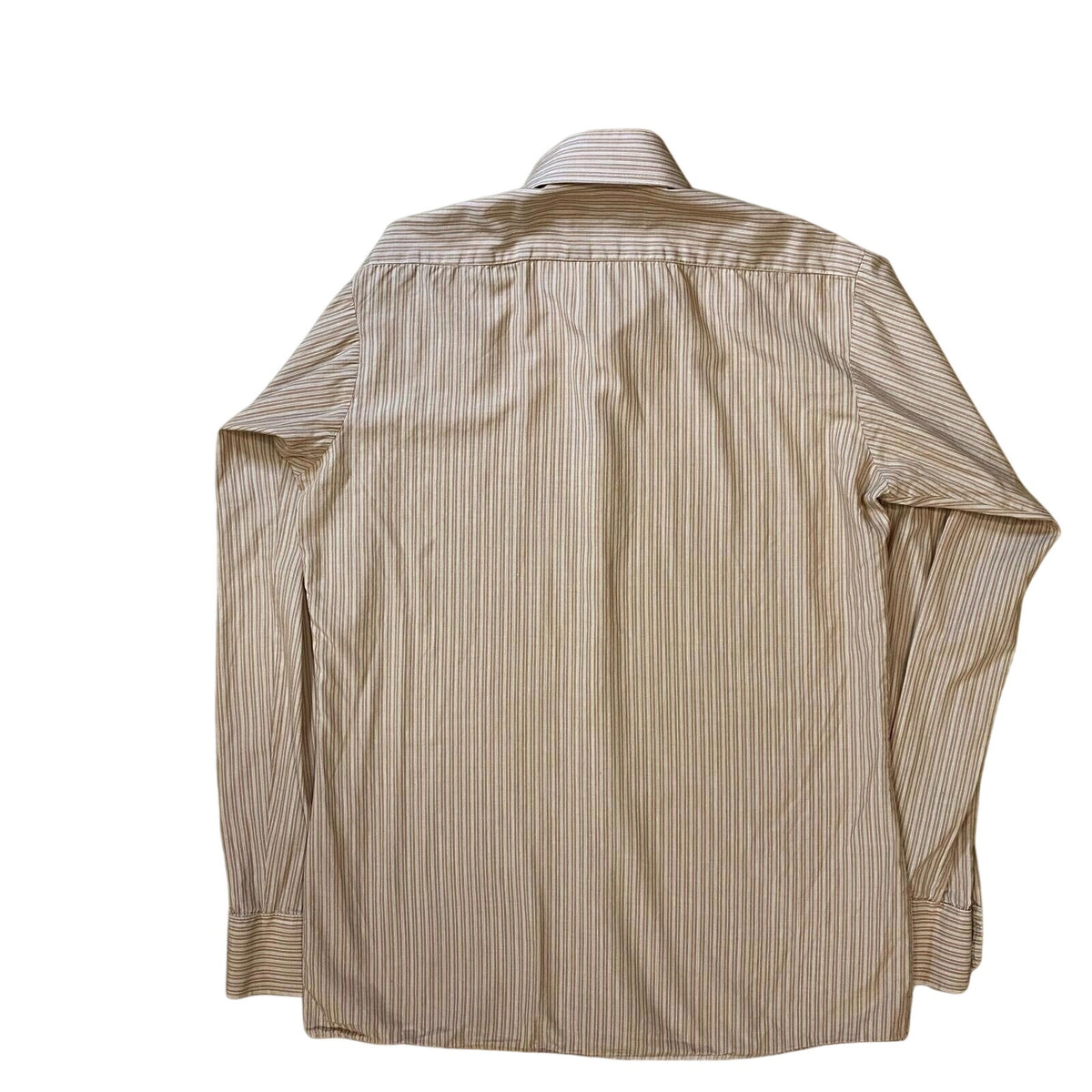 Jean Pierre Vintage Made in England Classic Striped Button Up Beige L