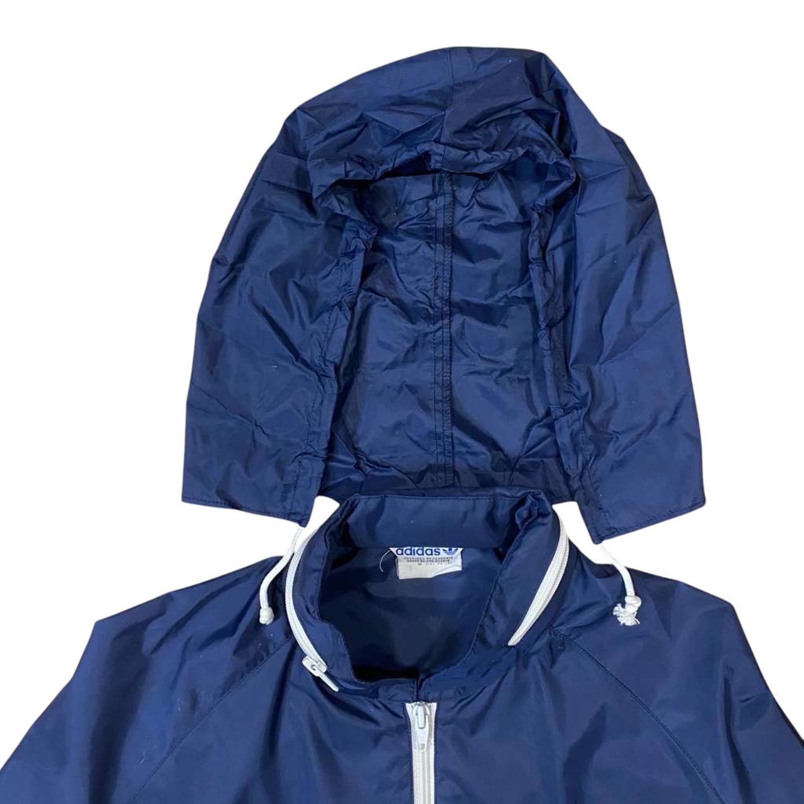Vintage 1970's Adidas Descente Made in Japan Jacket 3 Stripes Navy M BNWOT