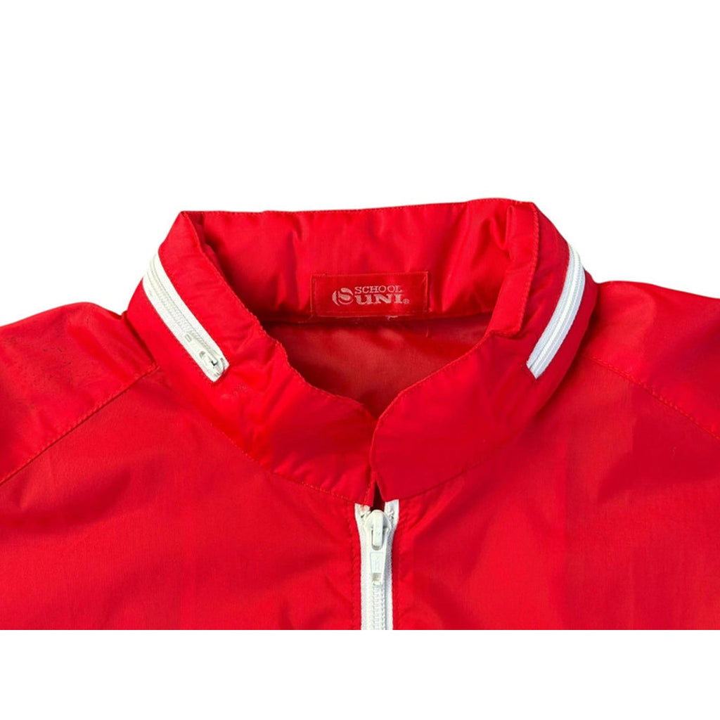 M Tanaka Japan Vintage 1980s University Full Zip Windbreaker Red L