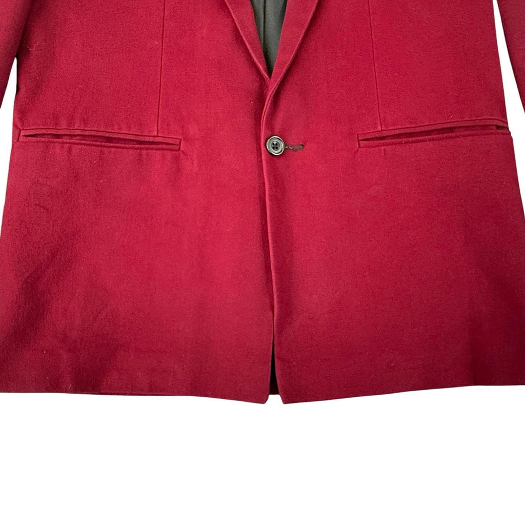 John Peters Vintage 1970s Made in England Wool Blazer Red S