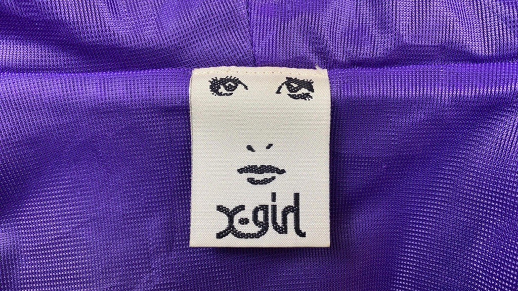 X Girl Equipment Japan Women's Y2K Vintage Full Zip Fleece Hoodie Black M