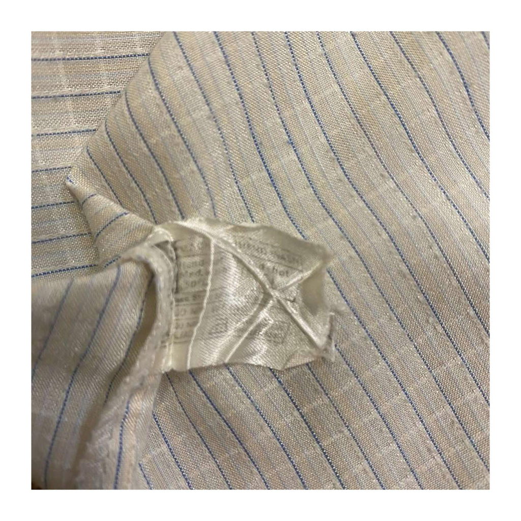 Angelo Santini Vintage Window Plaid Button Up Cream L